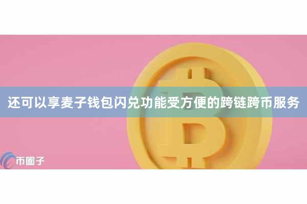 还可以享麦子钱包闪兑功能受方便的跨链跨币服务
